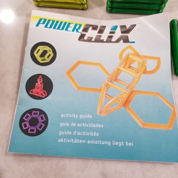Guide Craft Power Clix frames lot of 129 pieces magnetic building tiles - Picture 7 of 10